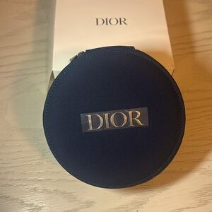 Dior beauty round vanity cosmetic bag